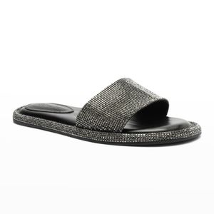 Schutz- Alcina Crystal-Embellished Flat Sandals